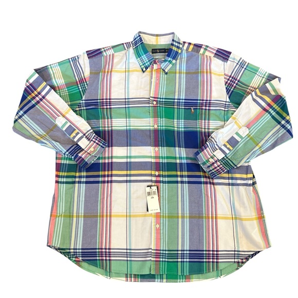 Polo Ralph Lauren 2XB‎ Multi Print Classic Long Sleeve Button Up NWT